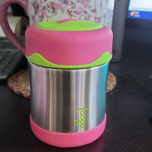 Thermos Foogo Pink and Green Food Jar